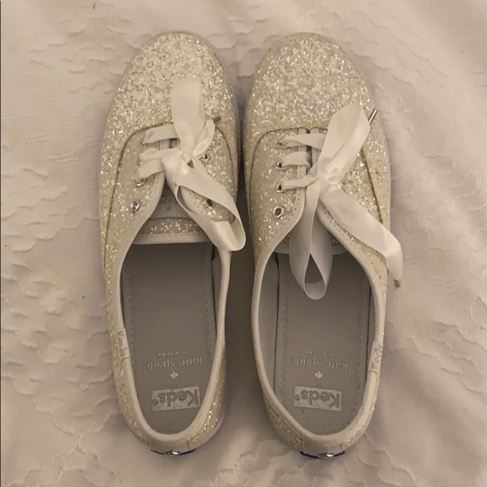 Keds x Kate Spade glitter sneakers - cream, 7.5